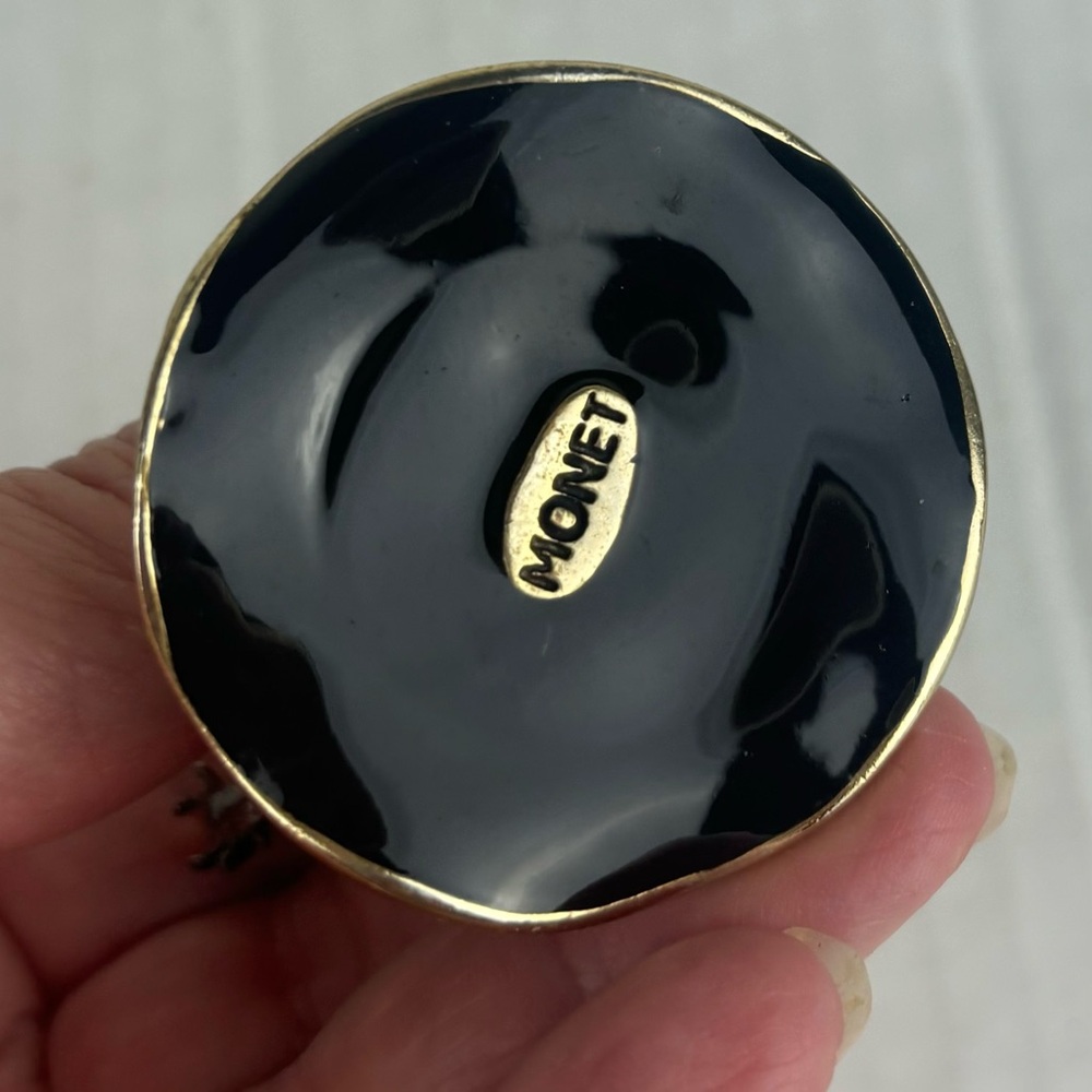 RARE-MONET enameled witch’s hat trinket box w/spider-Halloween Collectible - Picture 8 of 16